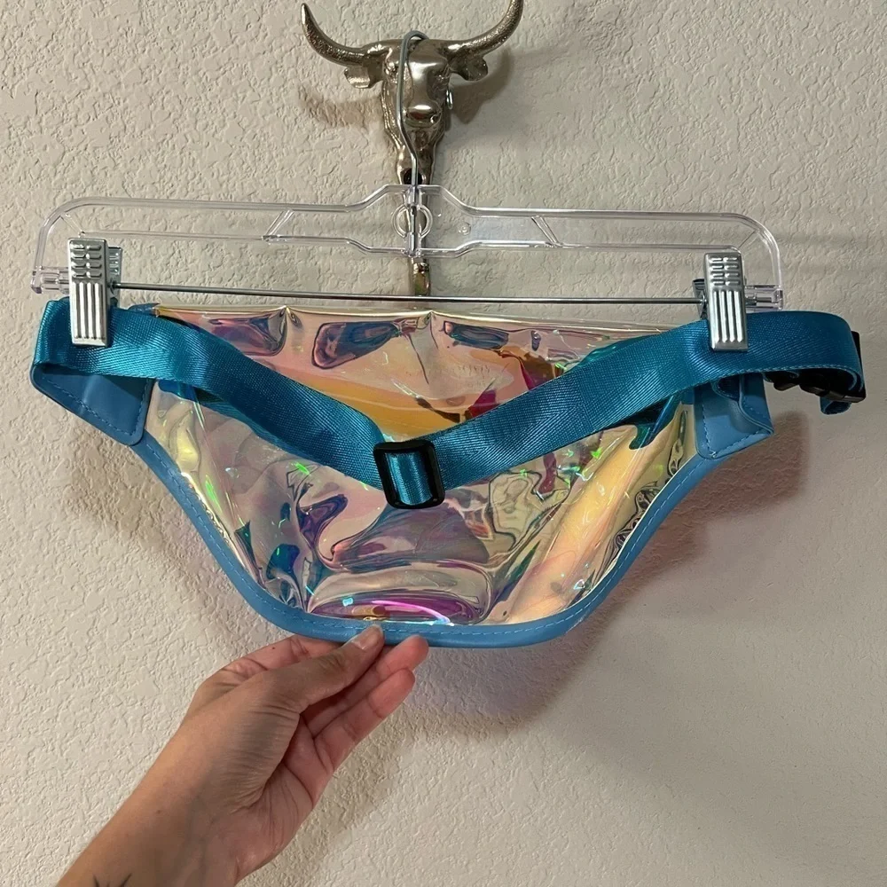 Iridescent Kitty Blue Crossbody/Fanny pack